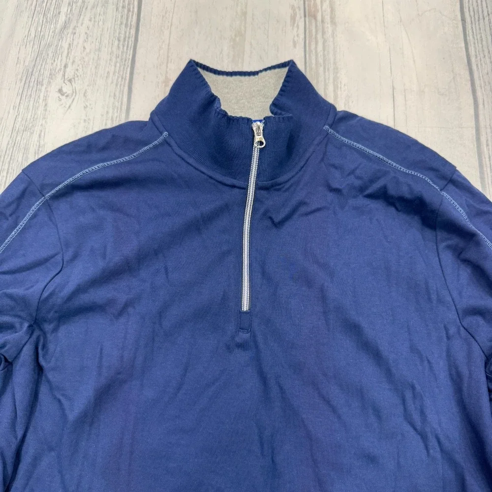 Robert Graham Brecken 1/4 Zip Sweater XL Navy‎ Blue Golf Mens NWT $158